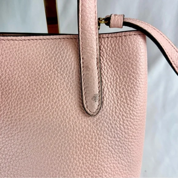 SALVATORE FERRAGAMO Baby Pink Gancini Mini Shopper Tote with dustbag - Picture 3 of 15